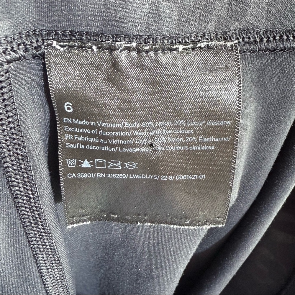 Lululemon Align High Rise Pant 25" Segment Emboss Black Leggings 6 Nulu W5DUYS - Picture 8 of 15